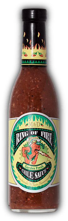 Ring of Fire Tomatillo & Roasted Garlic Hot Sauce bottle