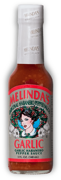 Melinda’s Original Garlic Habañero Pepper Sauce bottle
